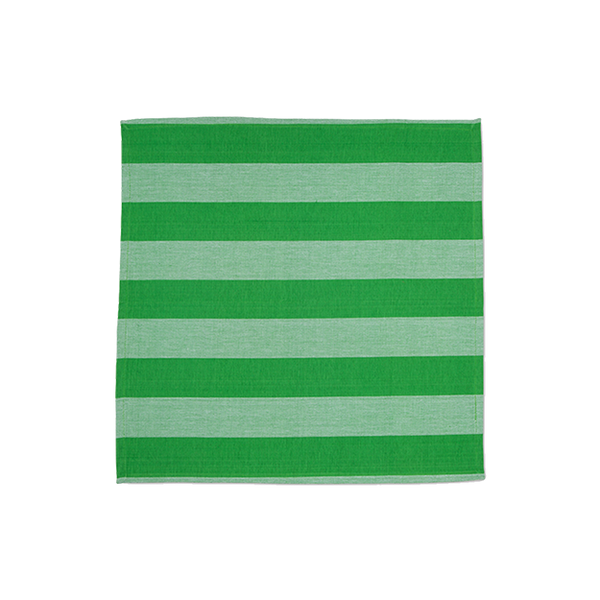 Lush Green Stripe Napkins (Set of 2)