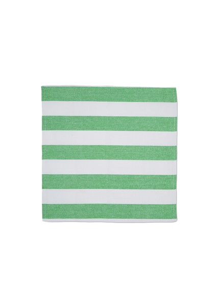 Lush Green Stripe Napkins (Set of 2)