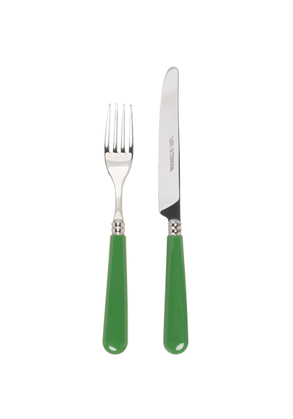 Green Knife and Fork Set