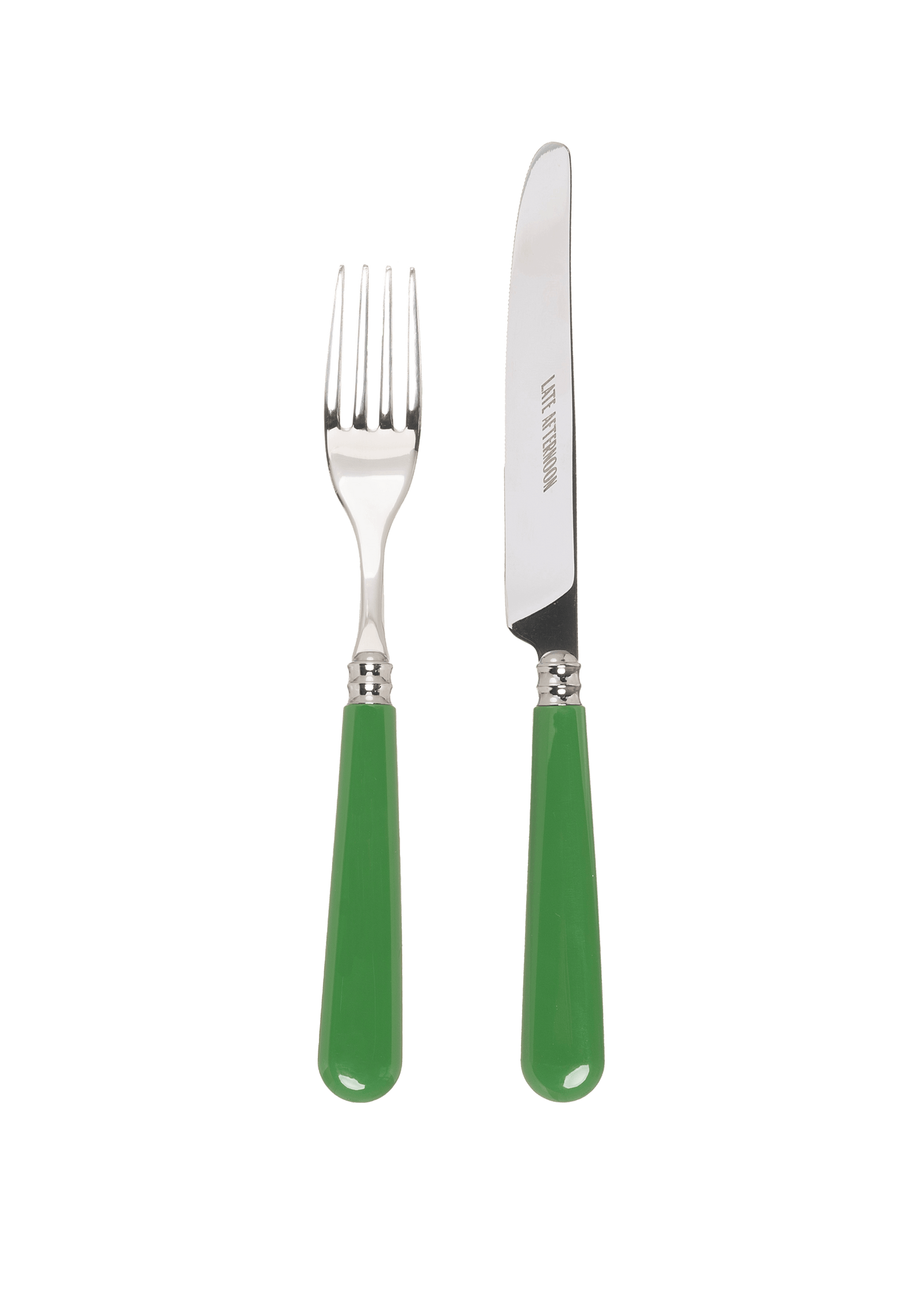 Late Afternoon Green Knife and Fork Set