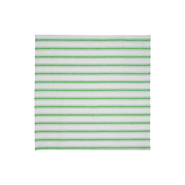 Lush Green Stripe Napkins (Set of 2)