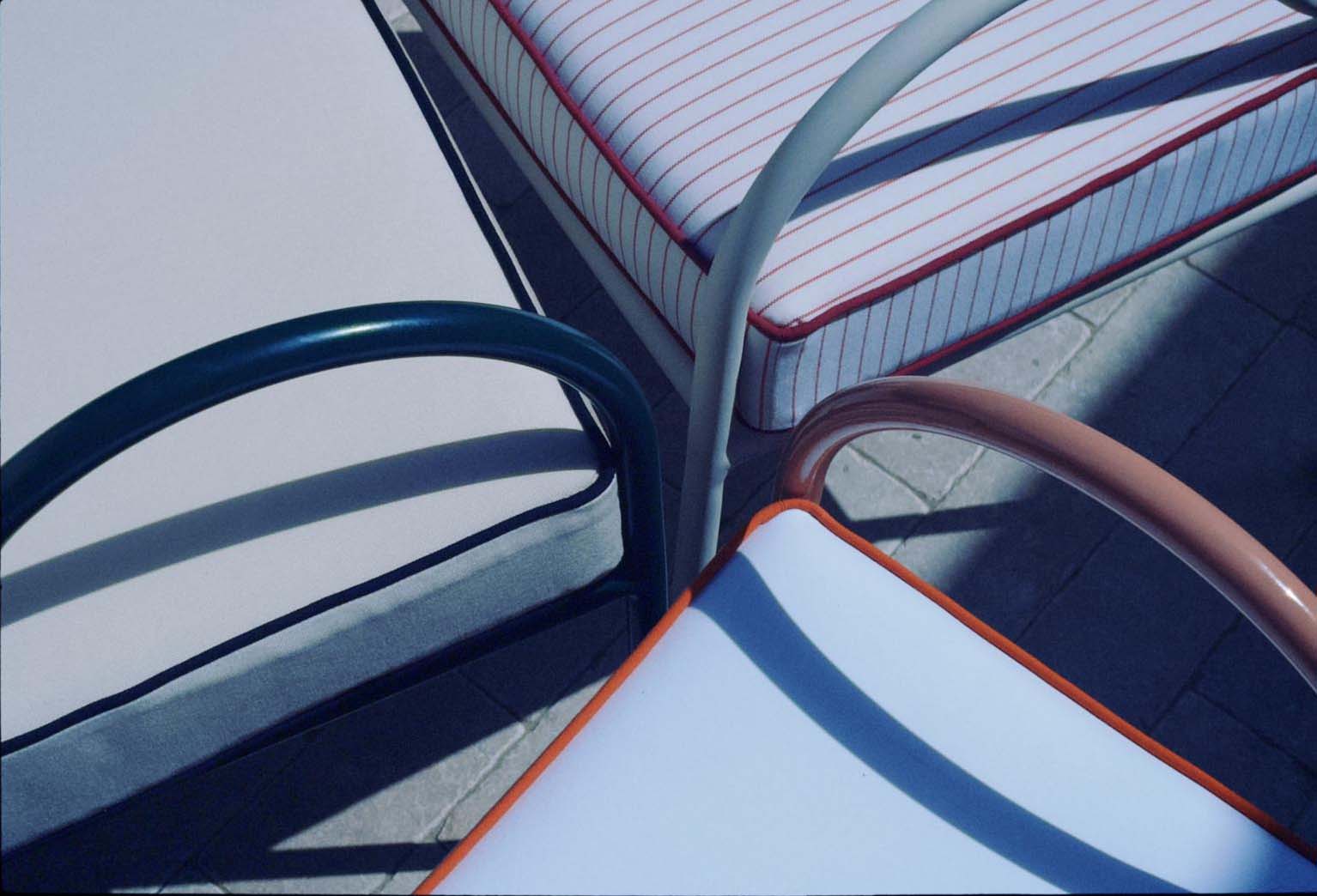 Panarea Armchair in Gelato, Blue & Cream Upholstery