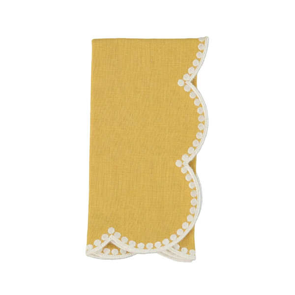 Guardanapo Gotas, Amarelo com Branco