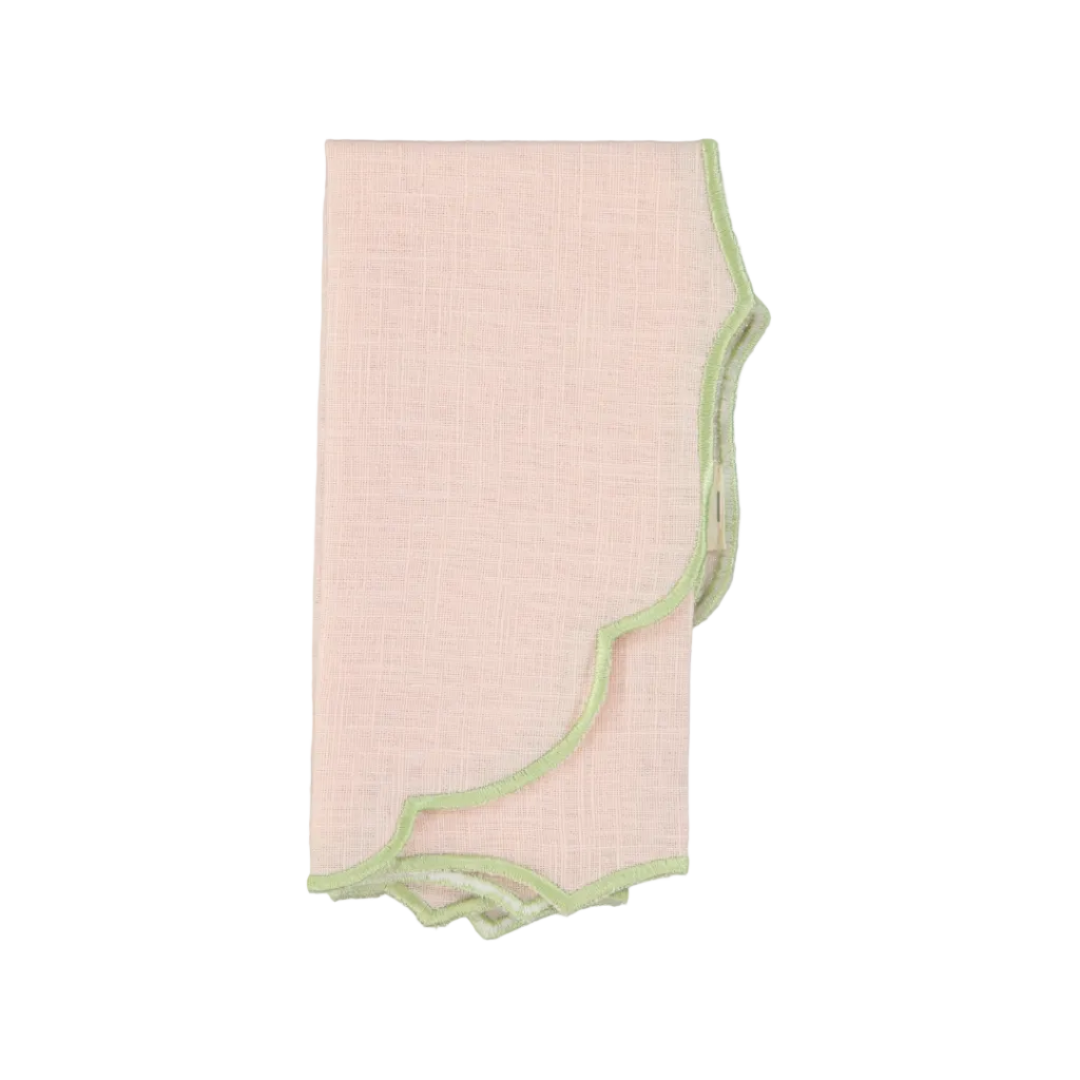Guardanapo Belmonte, Rosa Bebé com Verde Claro