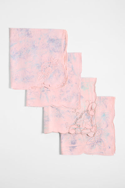 Village Vanguard Napkins in Tea Rose Lavender Aqua Set of 4