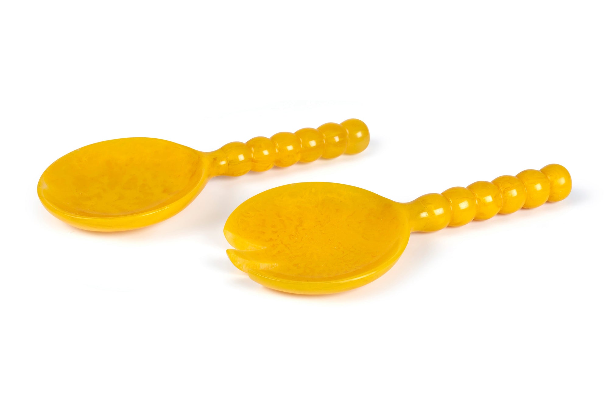 Resin Salad Server- Yellow (Set of 2)