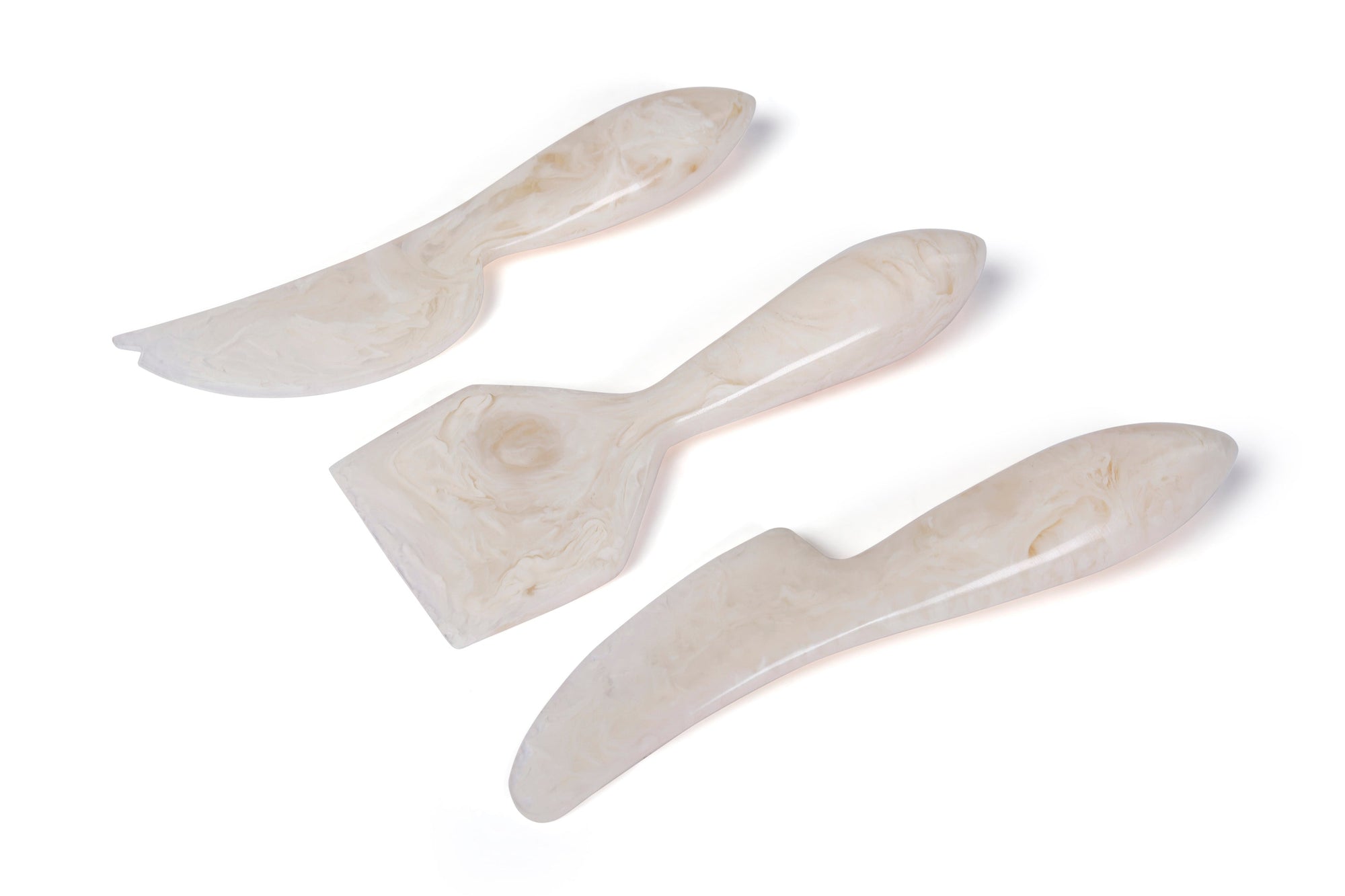Resin Cheese Knife Vanilla  (Set of 3)