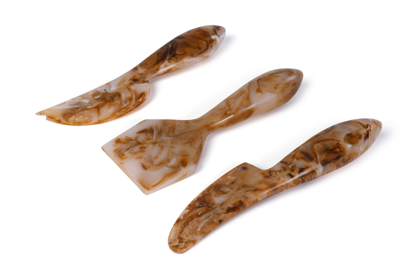 Resin Cheese Knife, Brown (Set of 3)