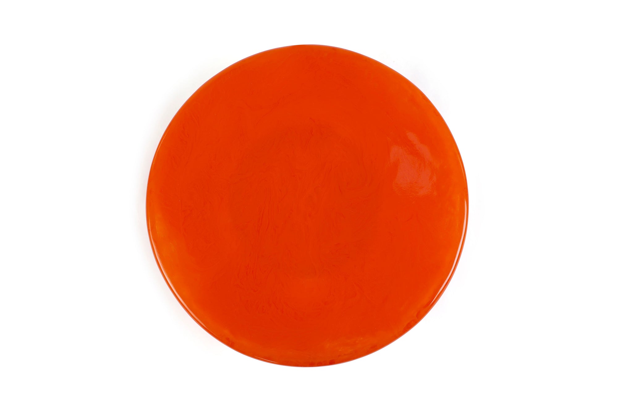 Scallop Resin Cake Stand, Orange - 9.5x4.5 Inches