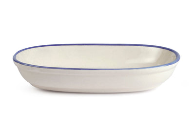 Handmade Ceramic Serving Bowl Blue Bell 1.5x8x4 Inches Set of 4 - Casa Amarosa