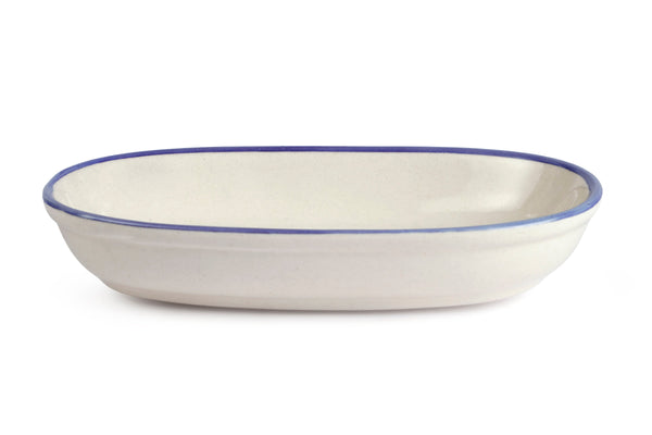 Handmade Ceramic Serving Bowl Blue Bell 1.5x8x4 Inches Set of 4 - Casa Amarosa