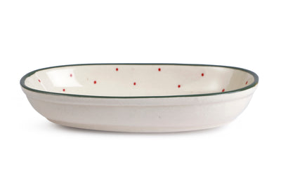 Handmade Ceramic Serving Bowl Mist 1.5x8x4 Inches Set of 4 - Casa Amarosa