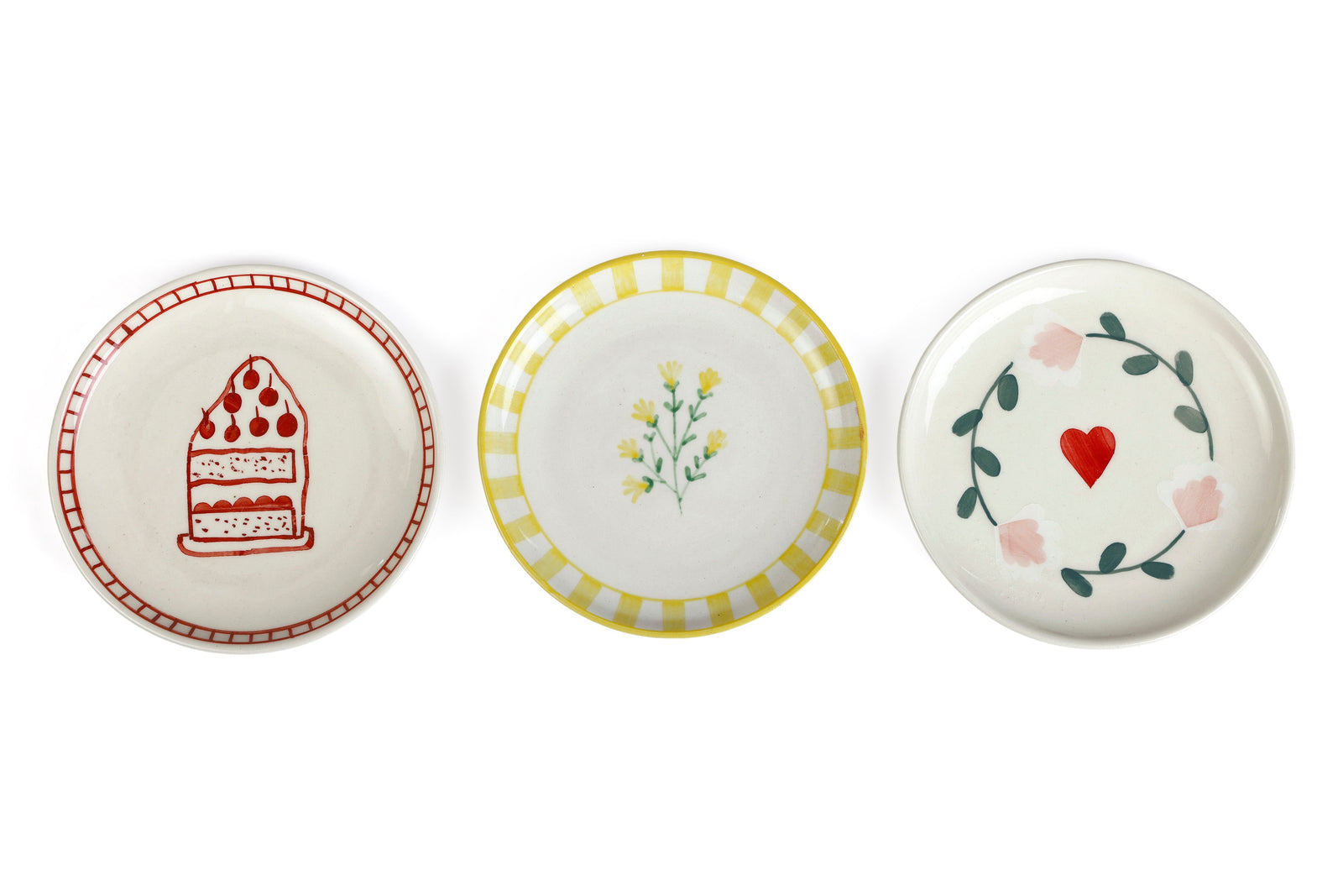 Ceramic Dessert Plates - Amour Petal