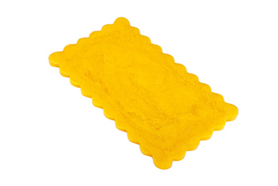 Scallop Rectangular Resin Cheese Board Mustard 14 Inches - Casa Amarosa