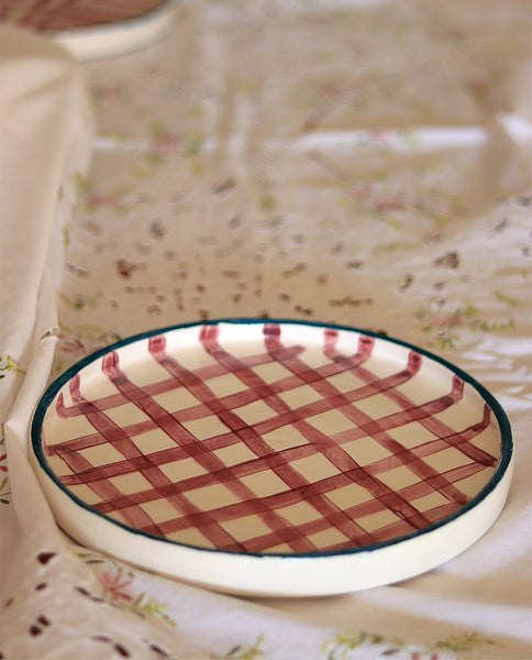 HANDMADE CERAMIC DINNER PLATE FOR GIFT