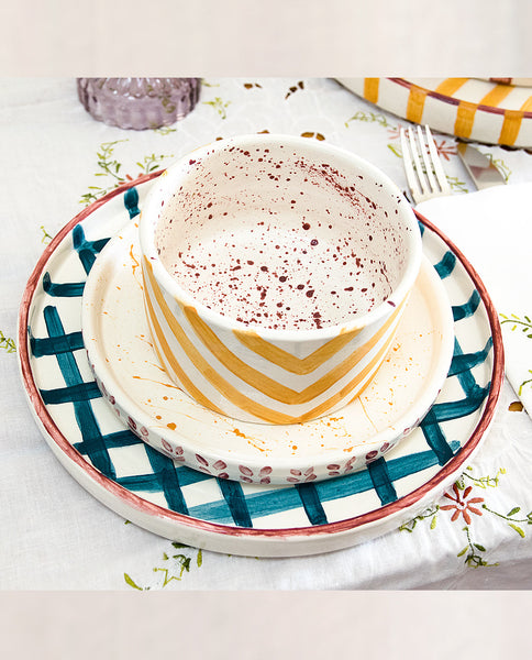 HANDMADE CERAMIC DINNER PLATE TABLEWARE SET