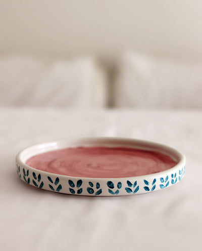 HAND PAINTED CERAMIC PLATE 