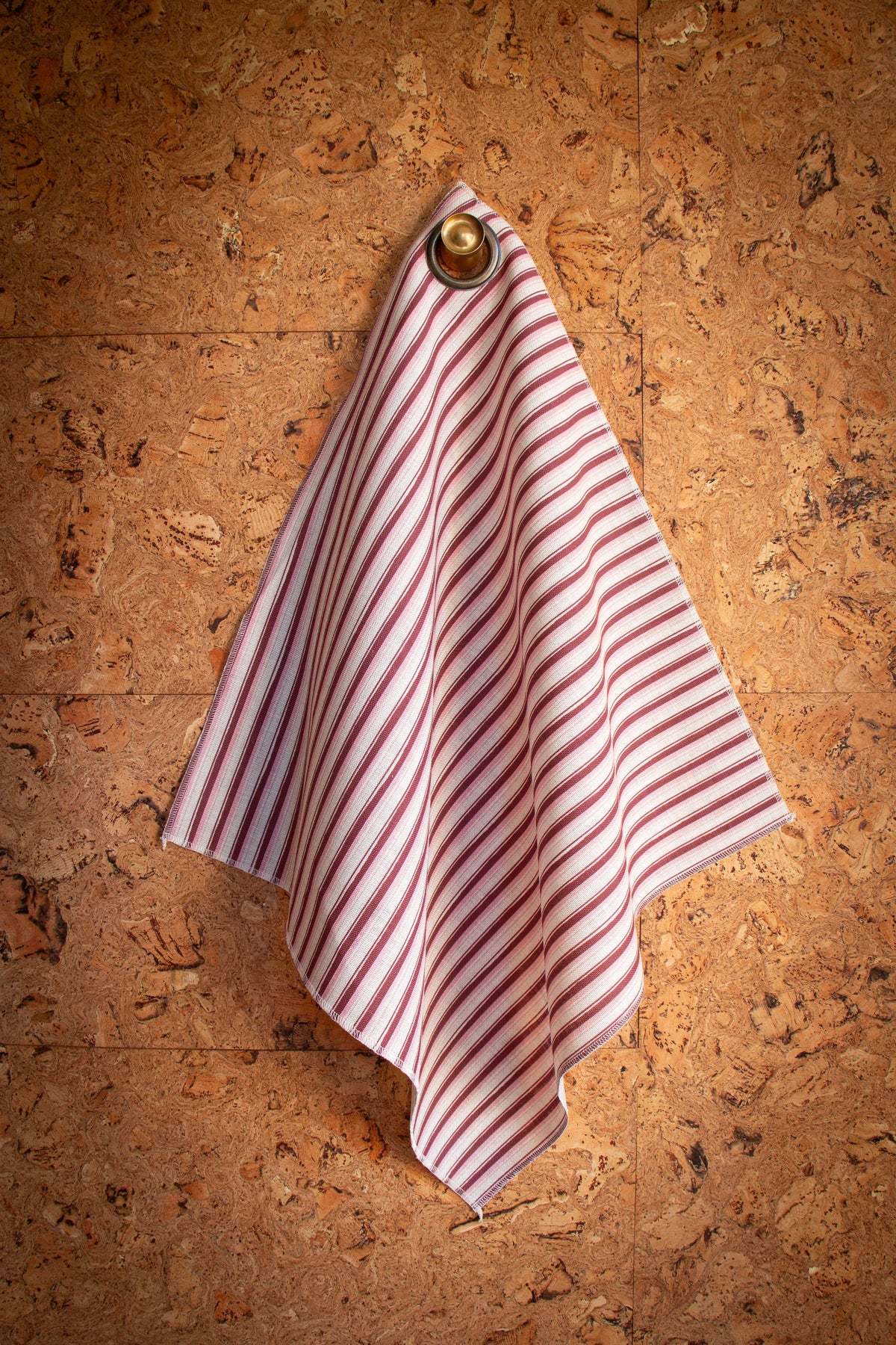 Modern Ticking Fabric -  Raspberry
