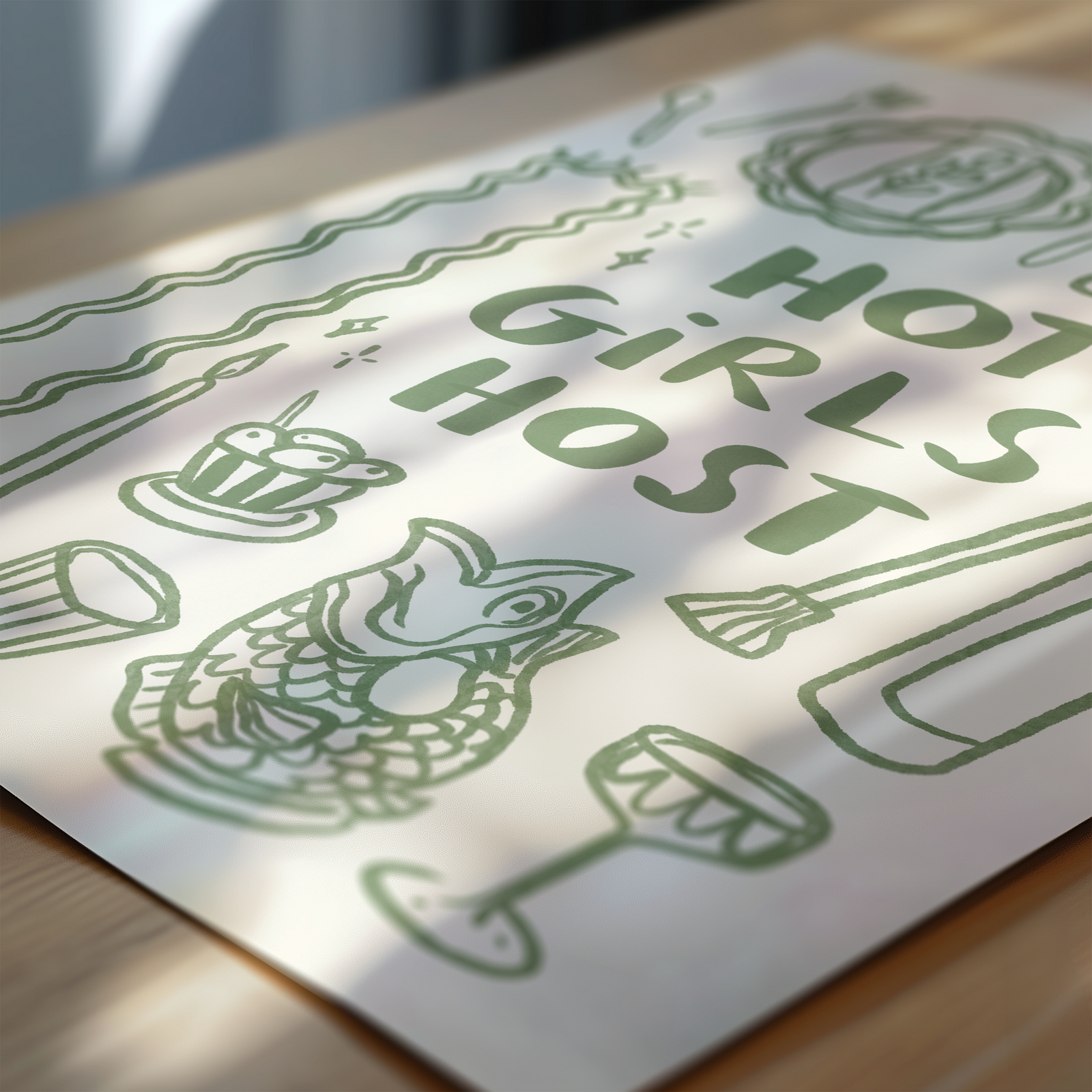Hot Girls Host Print