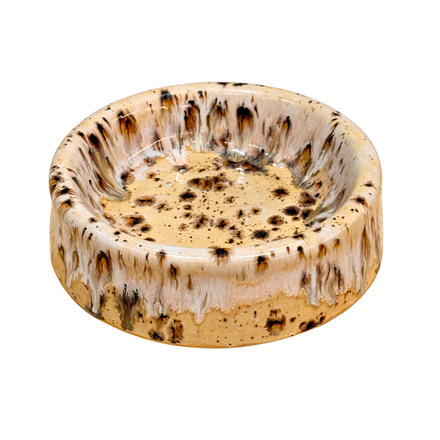 Handmade Ceramic Dog Bowl - White