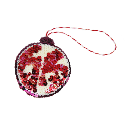 Sequinned Pomegranate Ornament