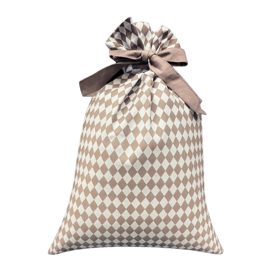 Harlequin Santa Sack - Chestnut Spice