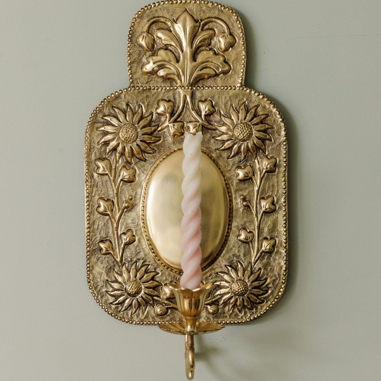 Sunflower Brass Wall Sconce