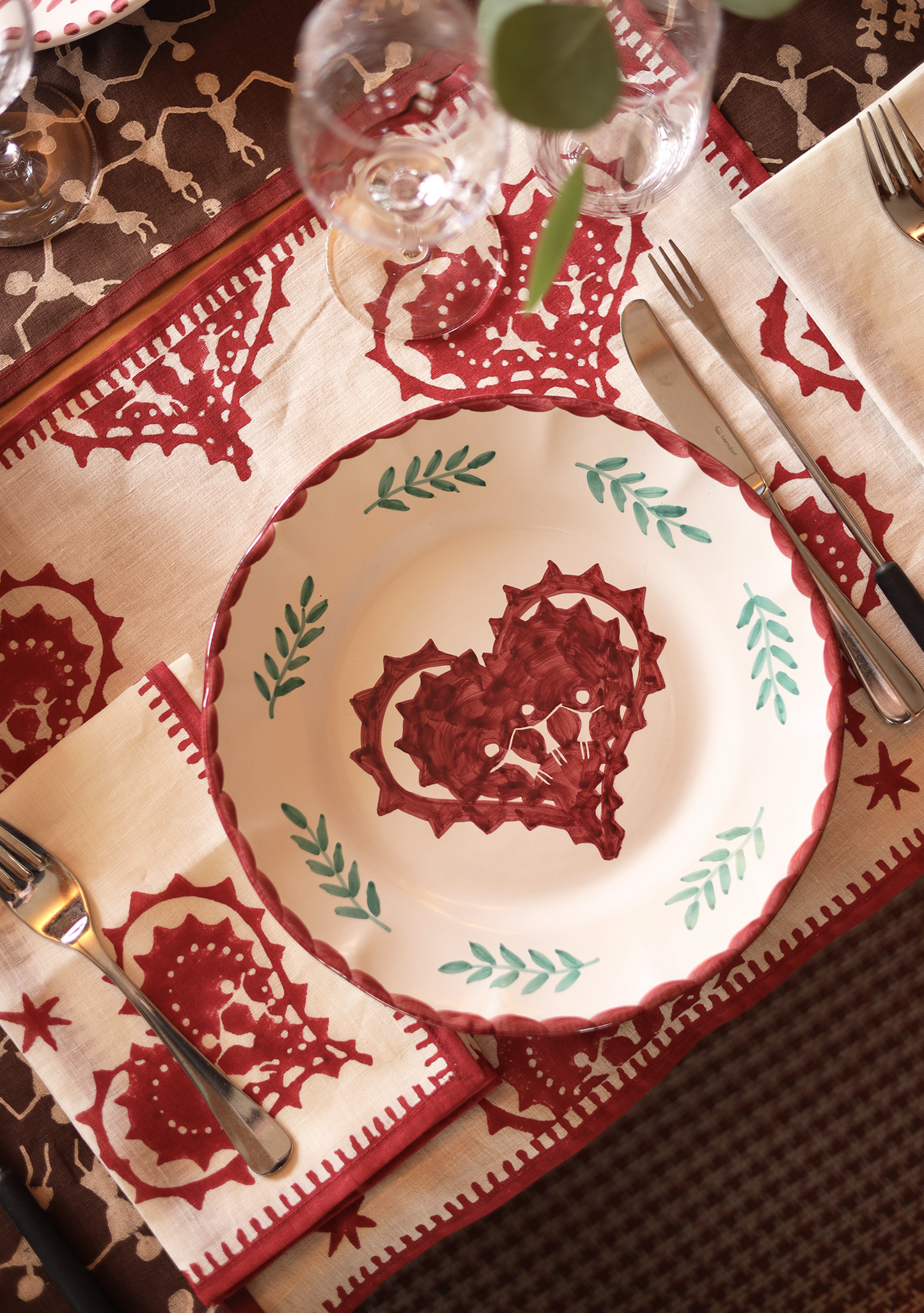 Heart Side Plate Set of Four