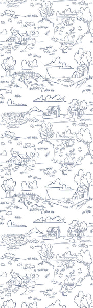Helford Wallpaper – FERRY BLUE