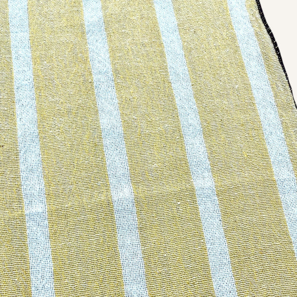 Hello Yellow Tea Towel | Block-Printed Cotton | 18x26 in