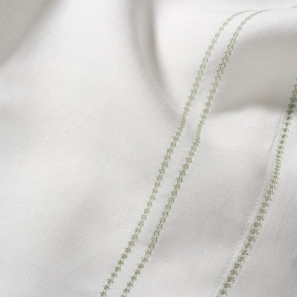 Pillowcase Hemstitch Botanical Green