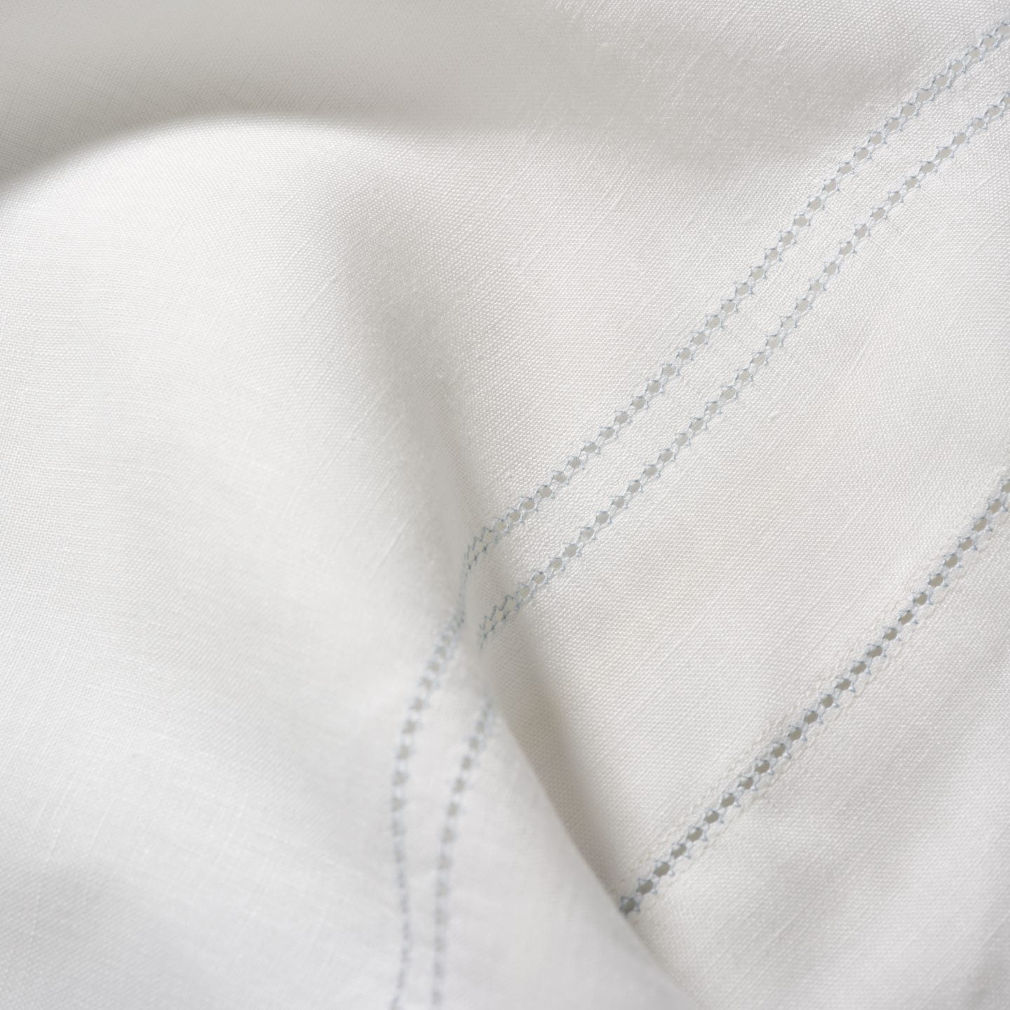 Duvet Cover Hemstitch Chambray Blue