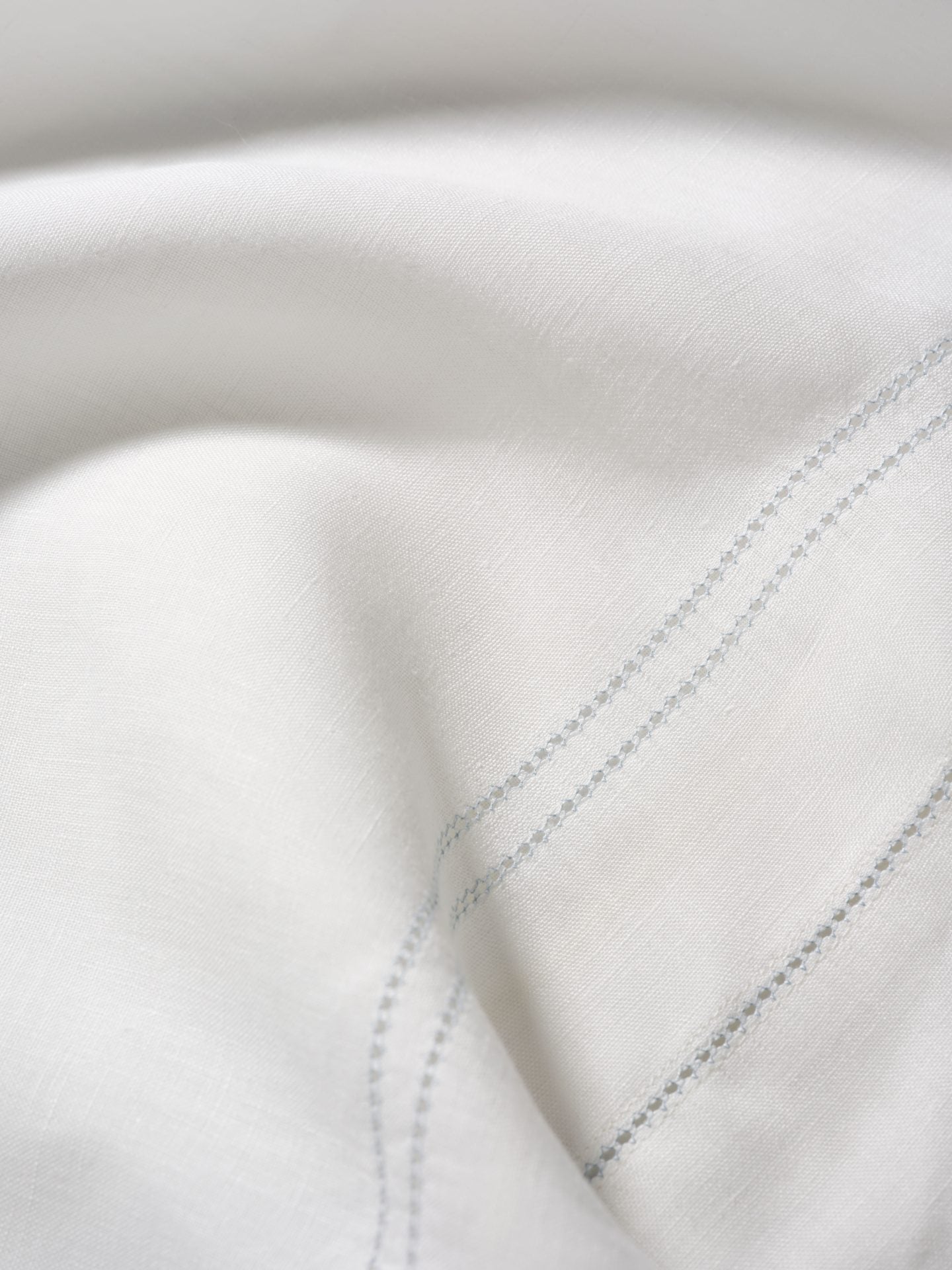 Top Sheet Hemstitch Chambray Blue