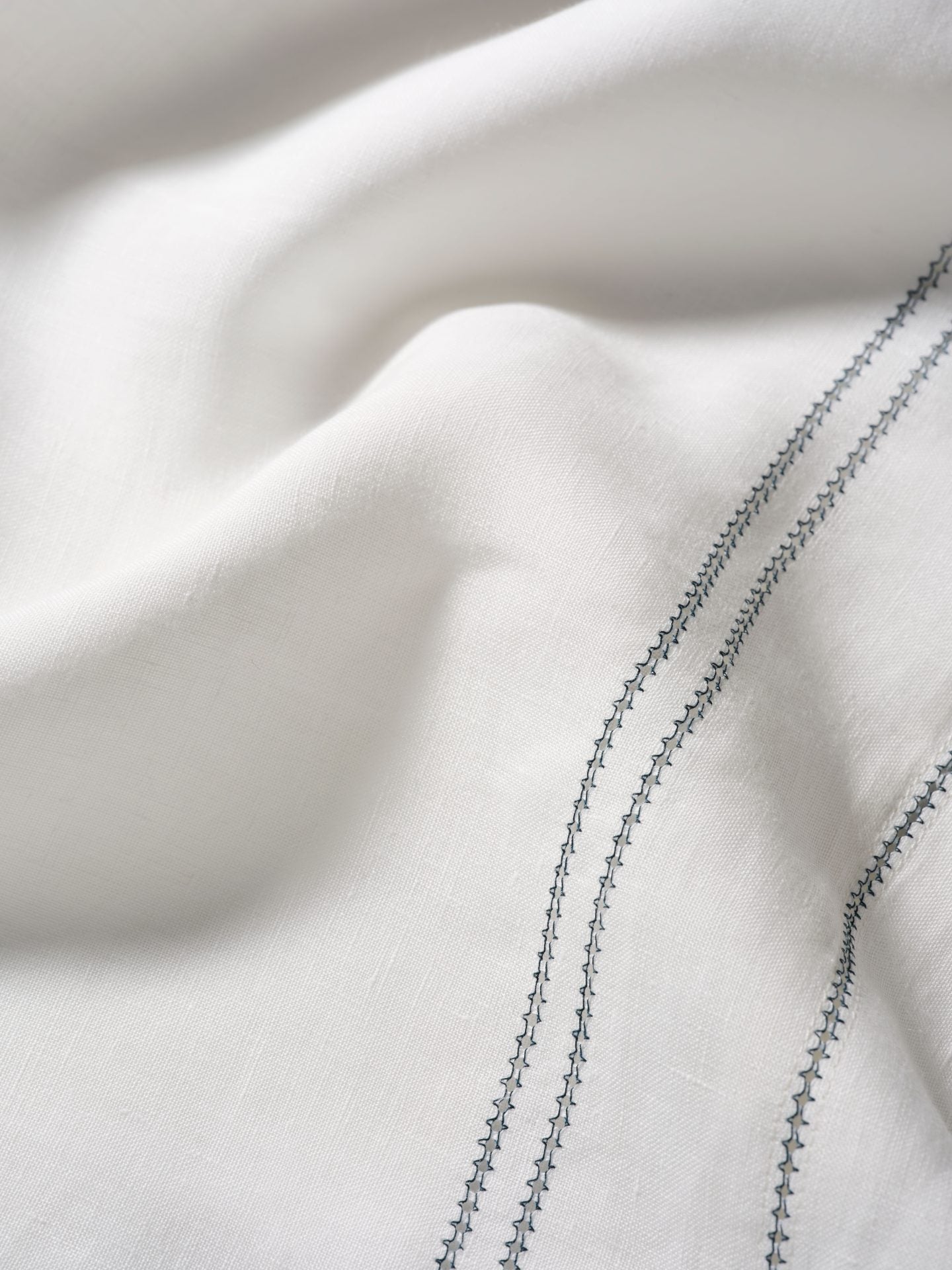 Duvet Cover Hemstitch Prussian Blue