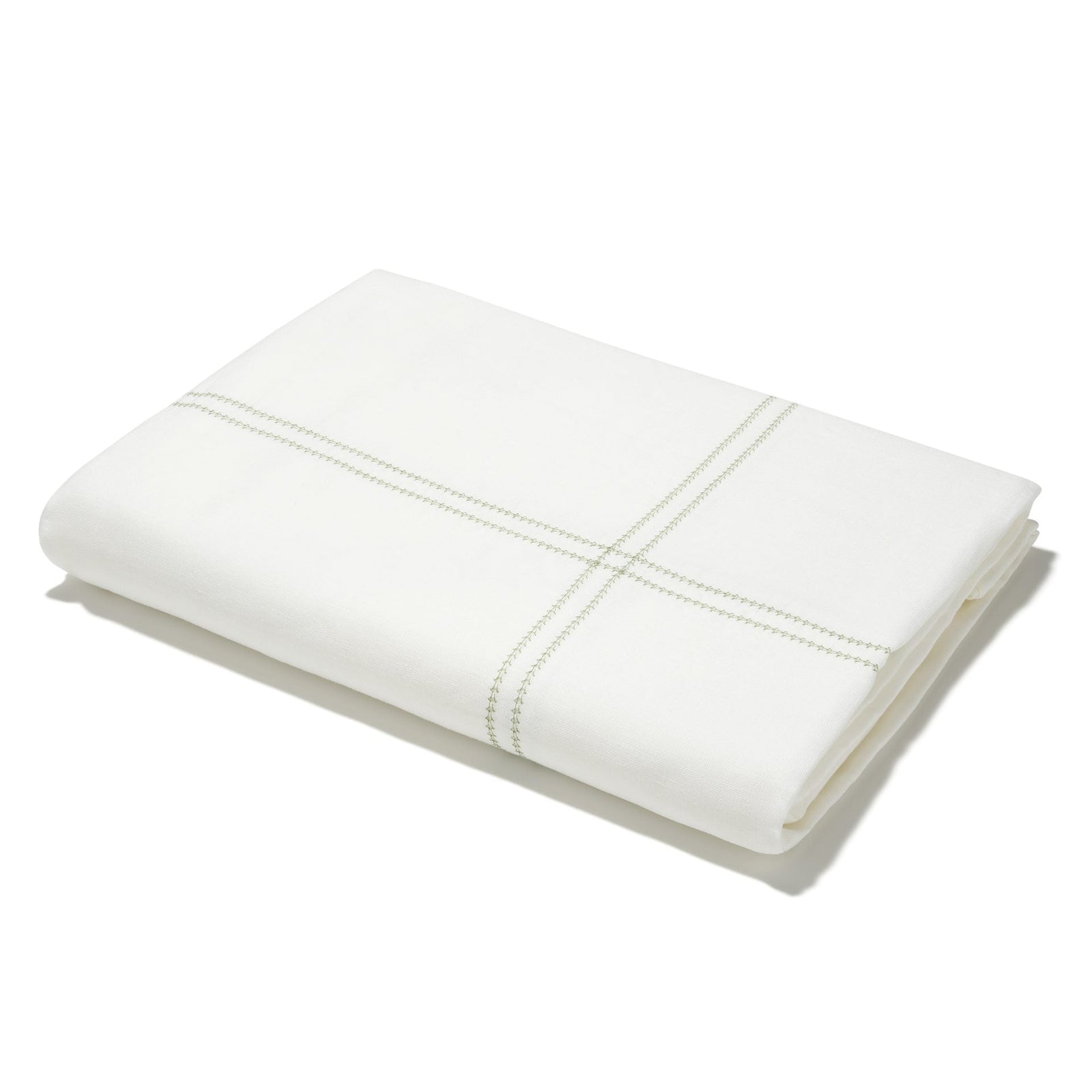Duvet Cover Hemstitch Botanical Green