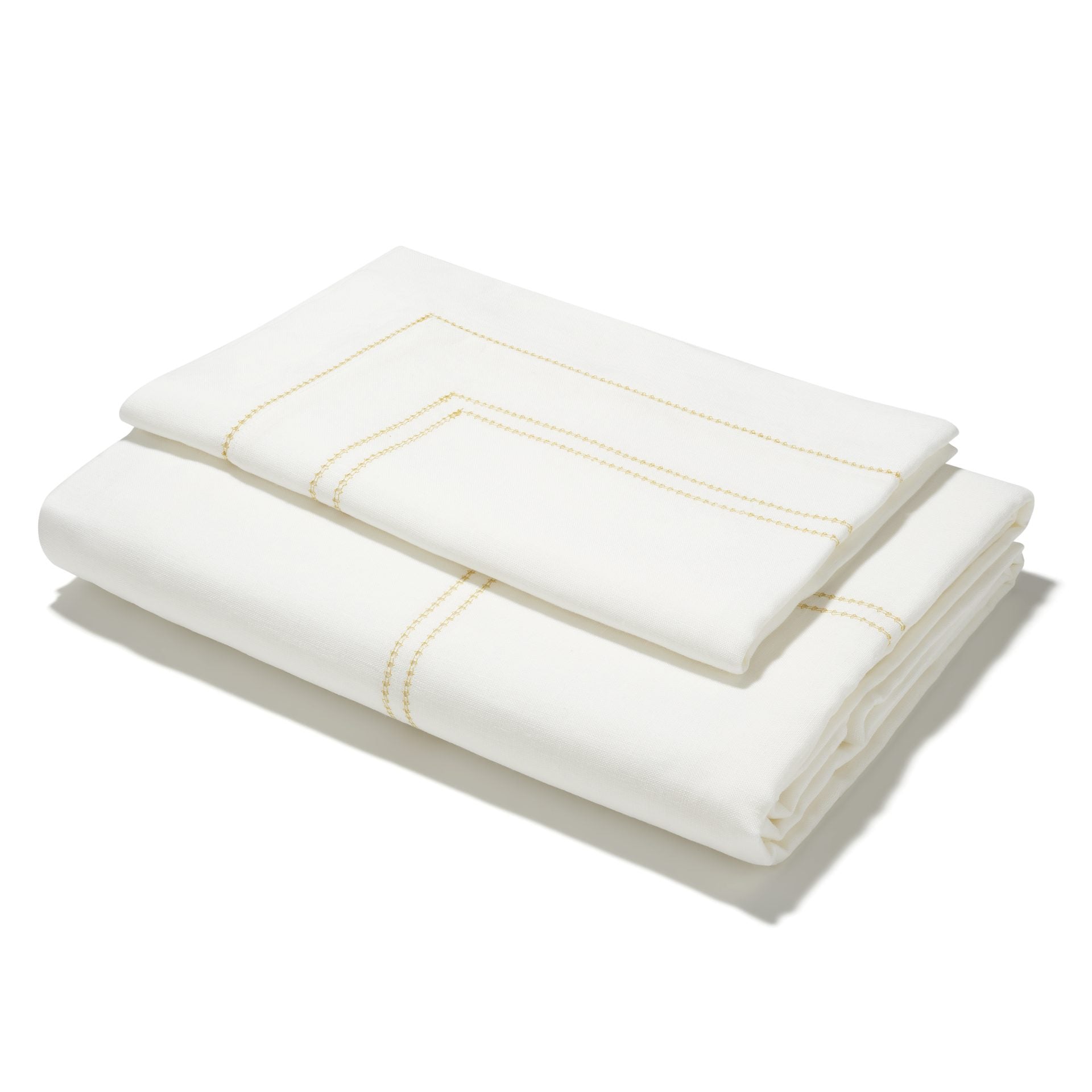 Bed Linen Set Hemstitch Ochre