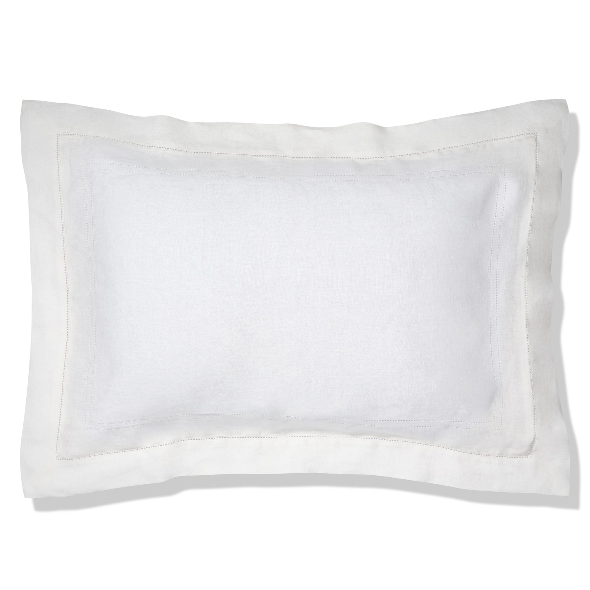 Bed Linen Set Ivory White Hemstitch