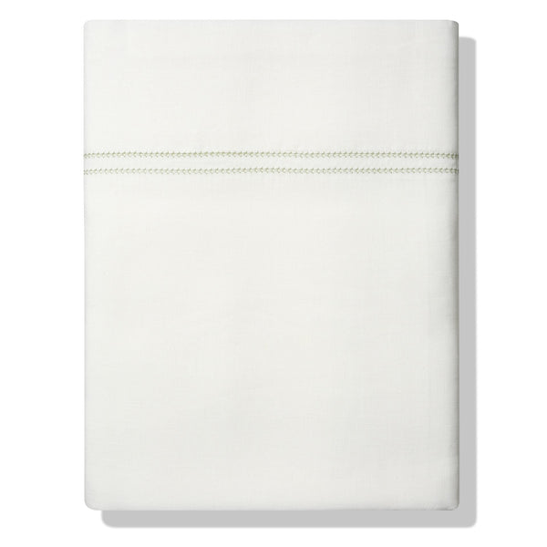 Top Sheet Hemstitch Botanical Green
