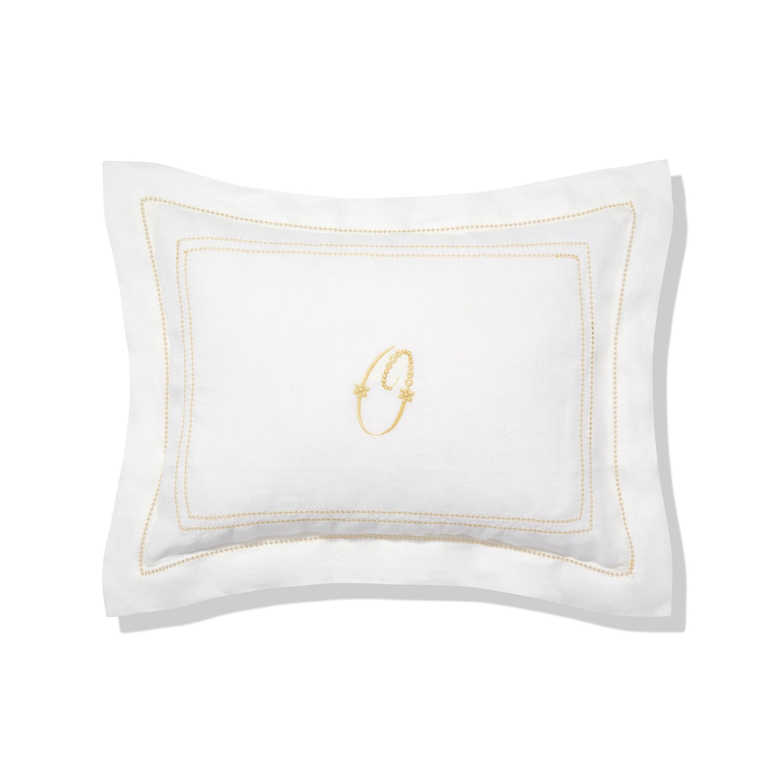 Boudoir Pillow with Hemstitch in Ochre