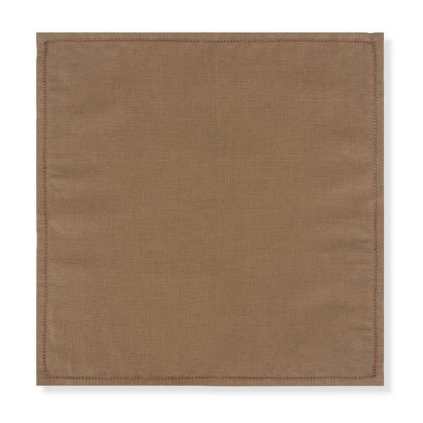 Set of Bronze Napkins with Ludmila Floral Embroidery