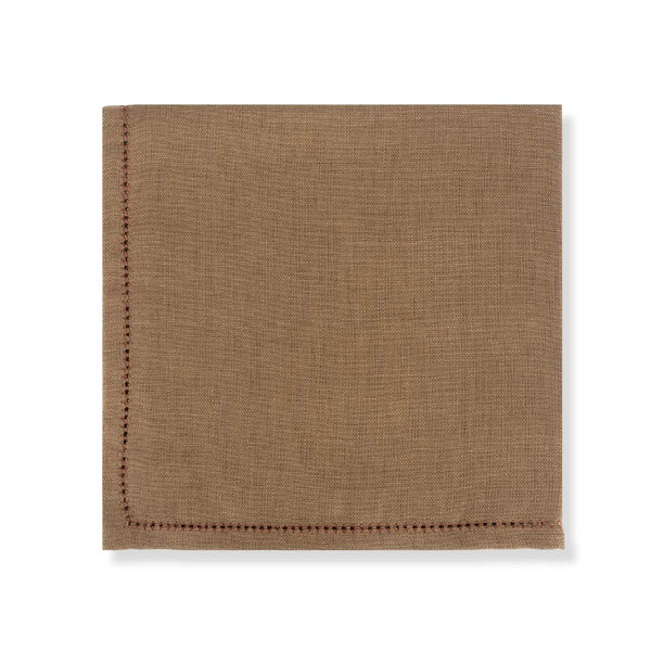 Set of Bronze Napkins with Ludmila Floral Embroidery