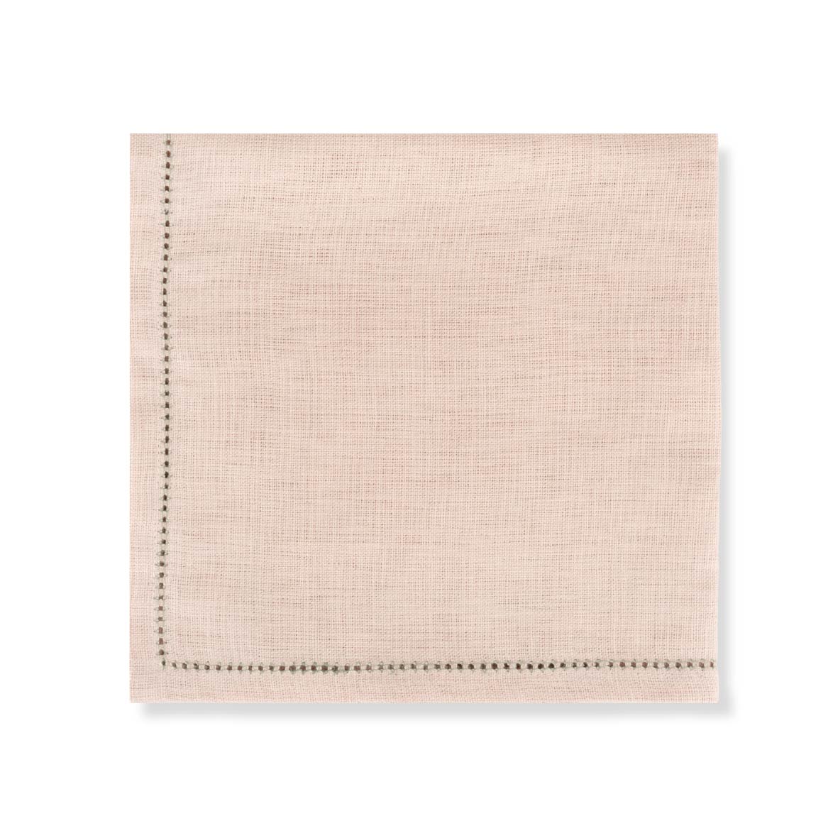 Set of English Rose Napkins with Botanical Green Hemstitch