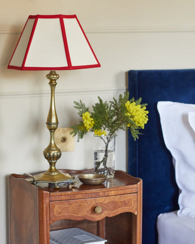 Issy Granger Red Trim Hexagon Lampshade Shade