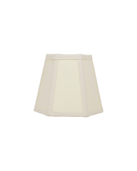 Hexagon Linen Lampshade Cream Trim Candle Clip Shade Issy Granger 
