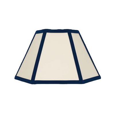 Hexagon Linen Lampshade Navy Trim Issy Granger Small Lampshade
