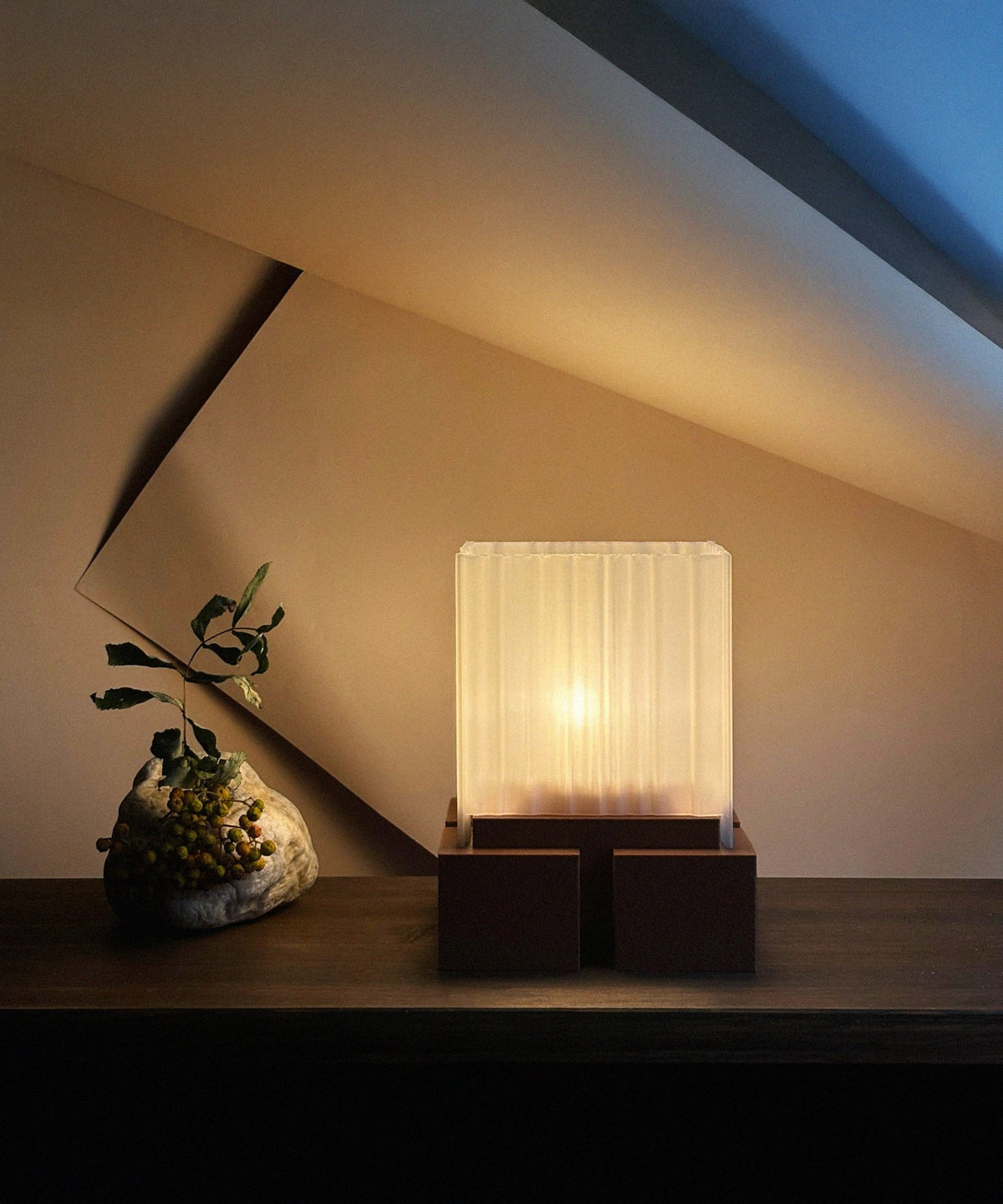 Hiko | 3D-Printed Lamp | Burnt Ochre