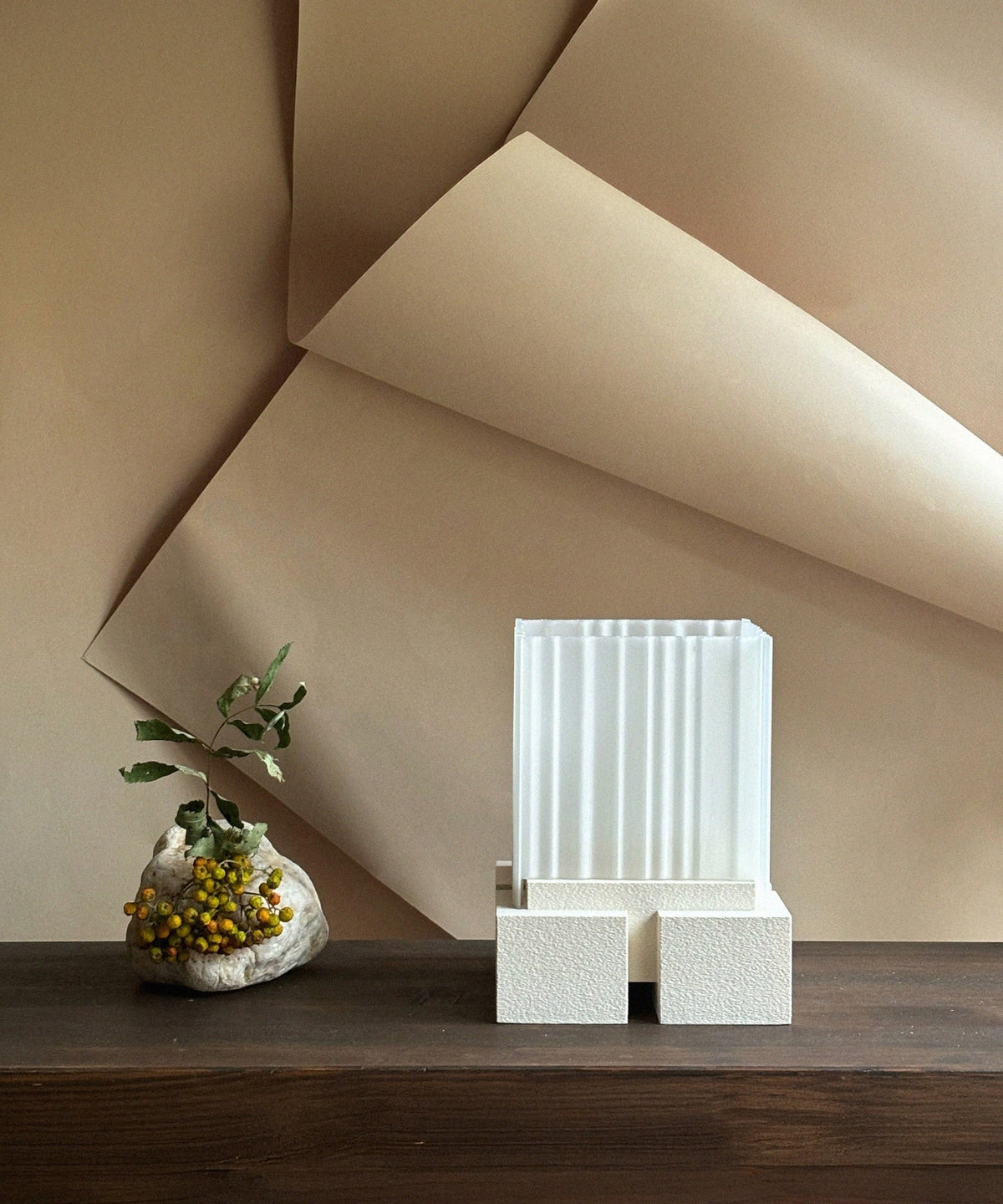 Hiko | 3D-Printed Lamp | Sandstone