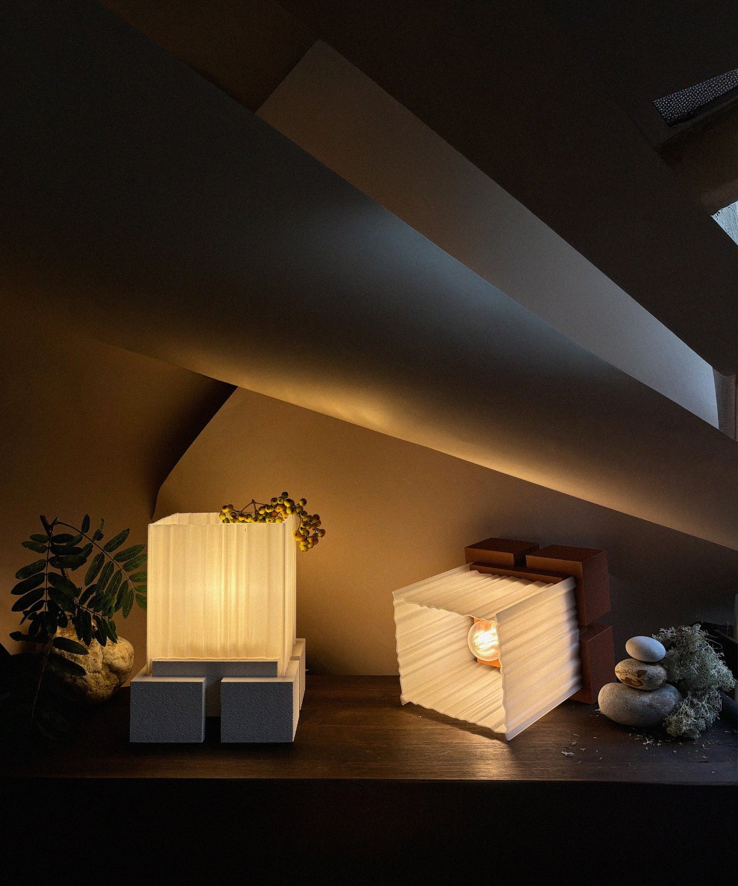 Hiko | 3D-Printed Lamp | Burnt Ochre
