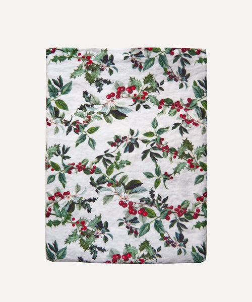 Holly Linen Tablecloth