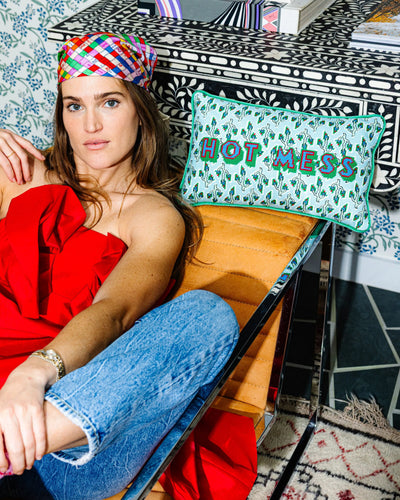 Hot Mess Needlepoint Pillow - Furbish Studio